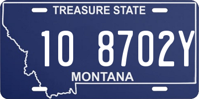 MT license plate 108702Y