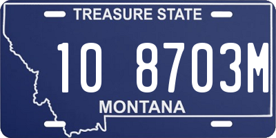 MT license plate 108703M