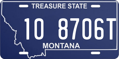 MT license plate 108706T