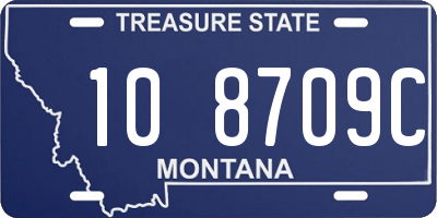 MT license plate 108709C