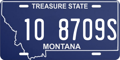 MT license plate 108709S