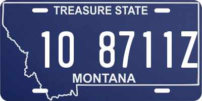 MT license plate 108711Z