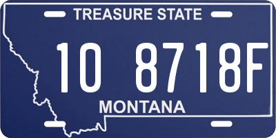 MT license plate 108718F