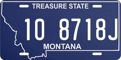 MT license plate 108718J