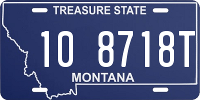 MT license plate 108718T