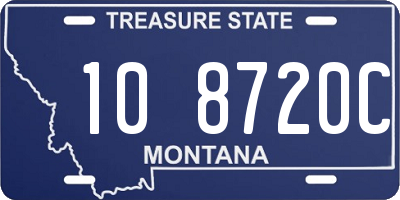 MT license plate 108720C