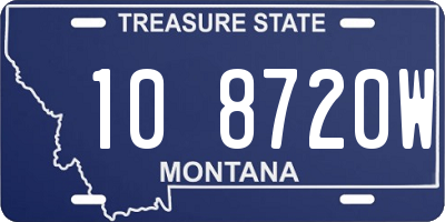 MT license plate 108720W