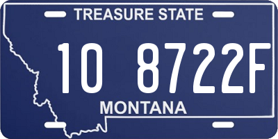 MT license plate 108722F