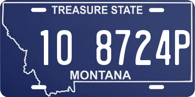 MT license plate 108724P