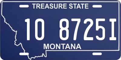 MT license plate 108725I