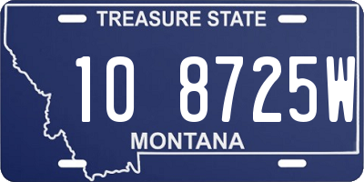 MT license plate 108725W