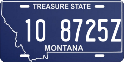 MT license plate 108725Z