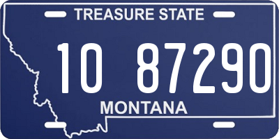 MT license plate 108729O