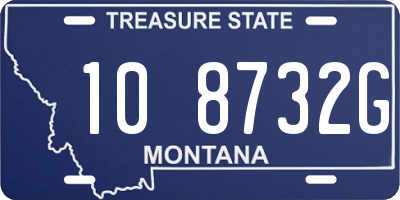 MT license plate 108732G