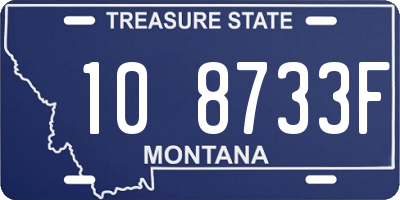 MT license plate 108733F