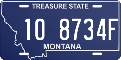 MT license plate 108734F