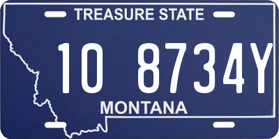 MT license plate 108734Y