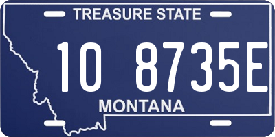 MT license plate 108735E