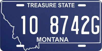 MT license plate 108742G