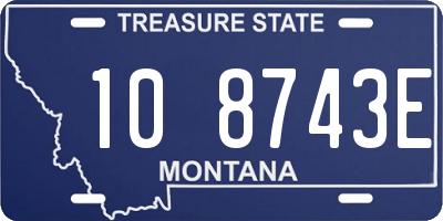 MT license plate 108743E