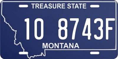 MT license plate 108743F