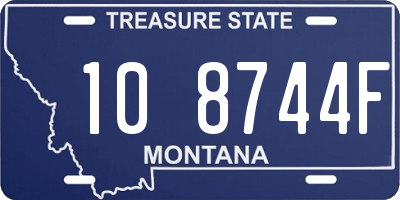 MT license plate 108744F