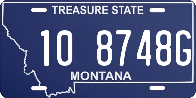 MT license plate 108748G