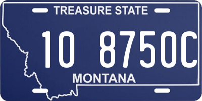 MT license plate 108750C