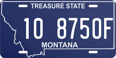 MT license plate 108750F