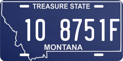 MT license plate 108751F