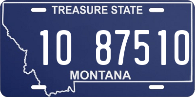 MT license plate 108751O