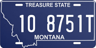 MT license plate 108751T