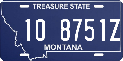 MT license plate 108751Z