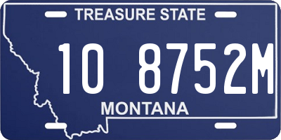 MT license plate 108752M