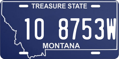 MT license plate 108753W