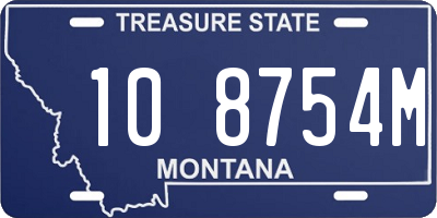 MT license plate 108754M