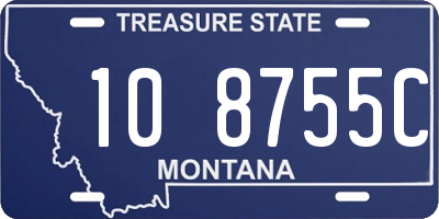 MT license plate 108755C