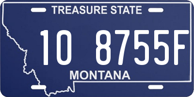 MT license plate 108755F