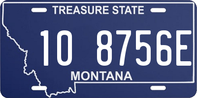 MT license plate 108756E