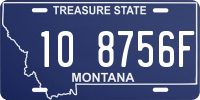 MT license plate 108756F