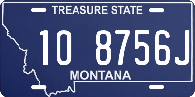 MT license plate 108756J