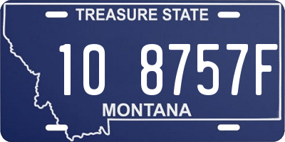 MT license plate 108757F