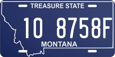 MT license plate 108758F