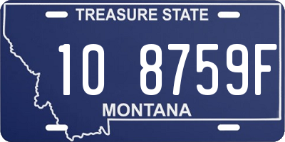 MT license plate 108759F