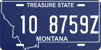 MT license plate 108759Z