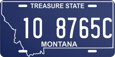 MT license plate 108765C