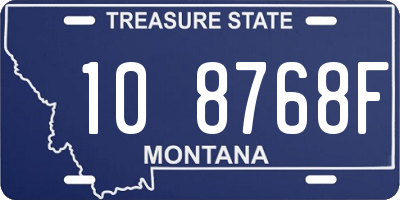 MT license plate 108768F