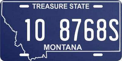 MT license plate 108768S