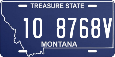 MT license plate 108768V