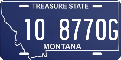 MT license plate 108770G